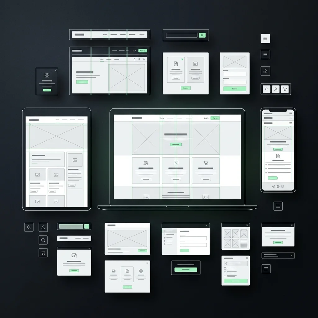 Website UI UX Wireframes