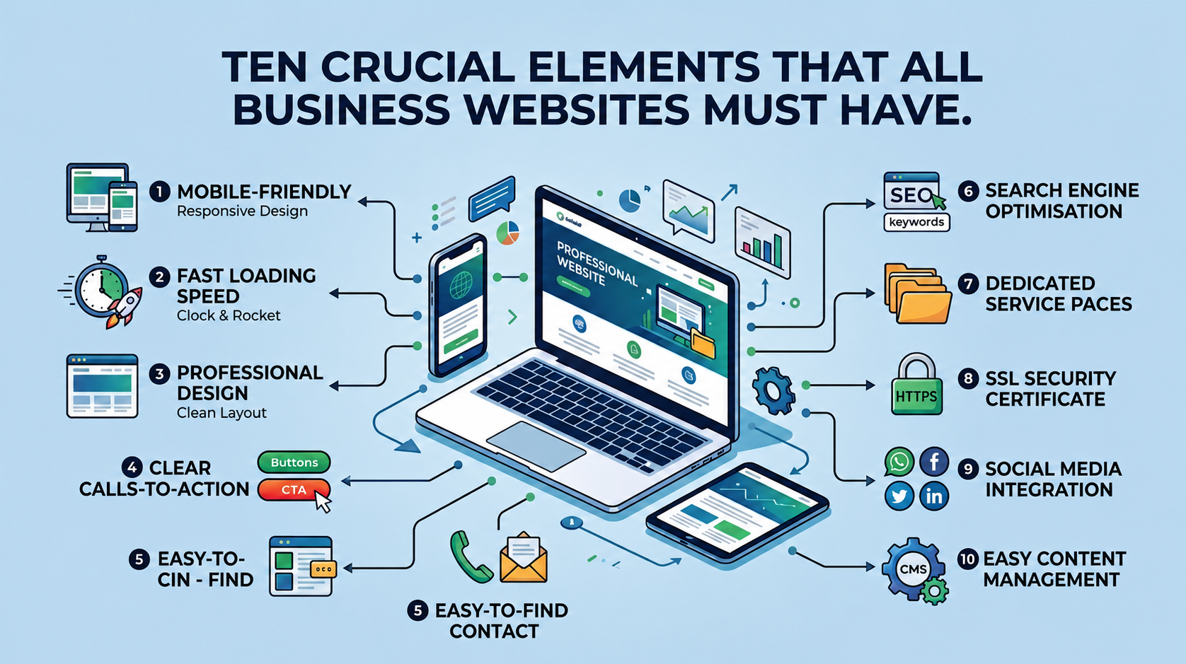 Ten Crucial Elements That All Business Websites Must Have
