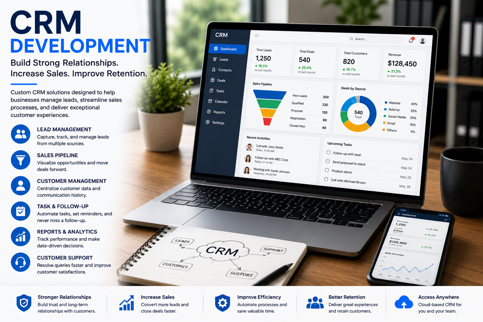 How CRM Development Helps Businesses Improve Sales and Customer Retention